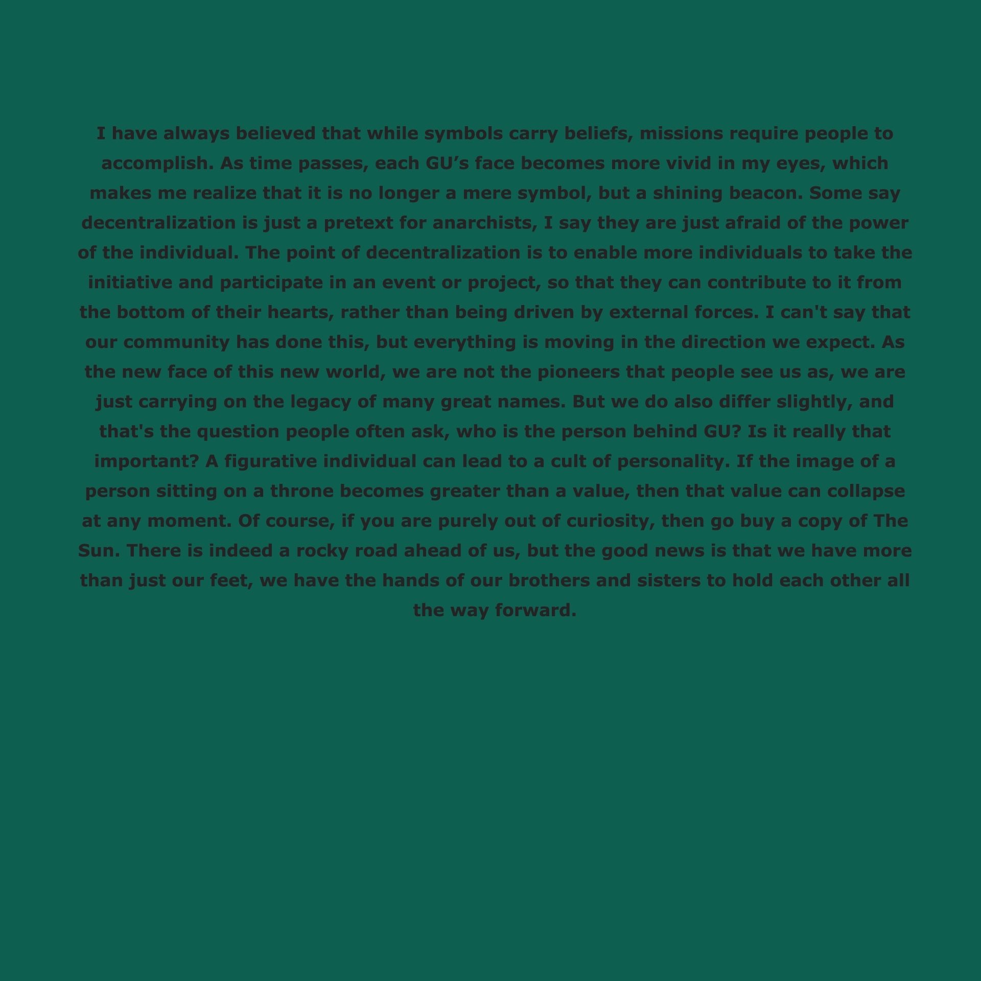 Genuine Undead - founder's statement, August 27, 2022